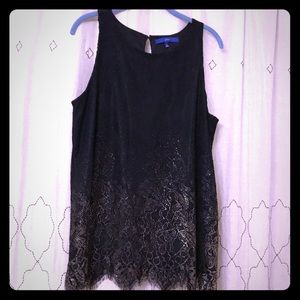 APT.9 black and gold lace top, US size XL